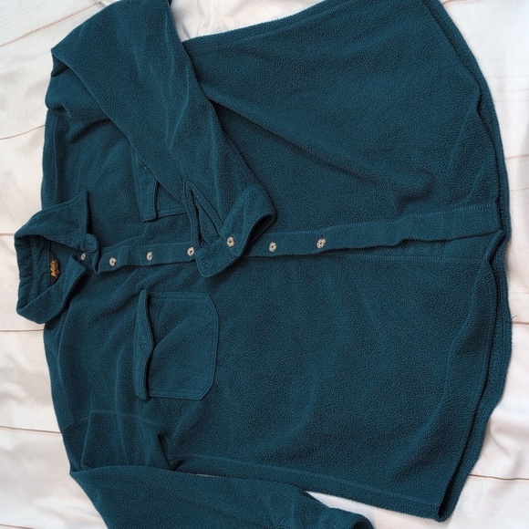 REI Other - Vintage REI Polartec Teal Fleece Button Down Shirt size XL Perfect For Layering